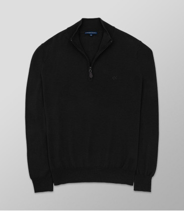 Knitted Regular Fit Plain Black