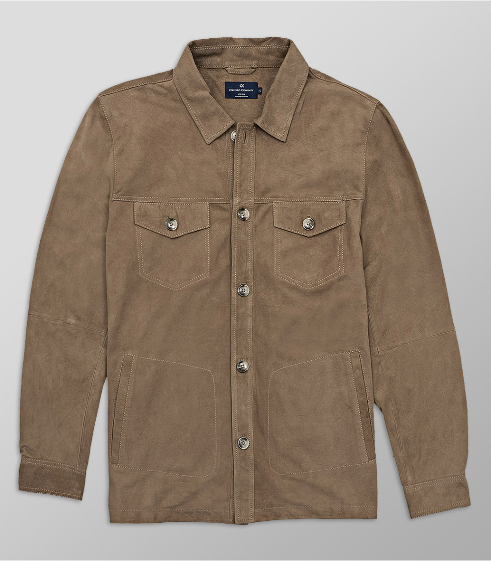 Outlet Overshirt Regular Fit Plain Dark Beige