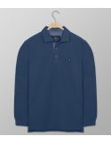 Polo Μακρύ Μανίκι Regular Fit Μπλε Indigo | Oxford Company eShop