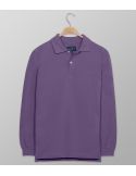 Polo Long Sleeve Regular Fit Plain Lilac| Oxford Company eShop
