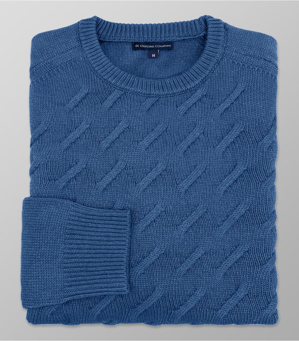 Outlet Knit Regular Fit Plain Cyan 