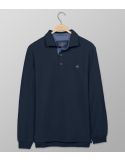 Polo Μακρύ Μανίκι Regular Fit Μπλε Σκούρο