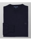 Knit Regular Fit Plain Dark Blue| Oxford Company eShop