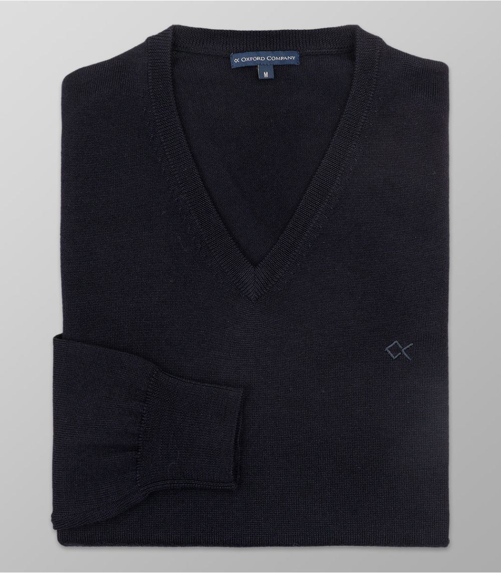 Knit Regular Fit Plain Dark Blue