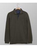 Outlet Polo Μακρύ Μανίκι Regular Fit Λαδί Σκούρο| Oxford Company eShop