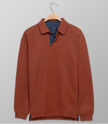 Polo Μακρύ Μανίκι Regular Fit Εκάι