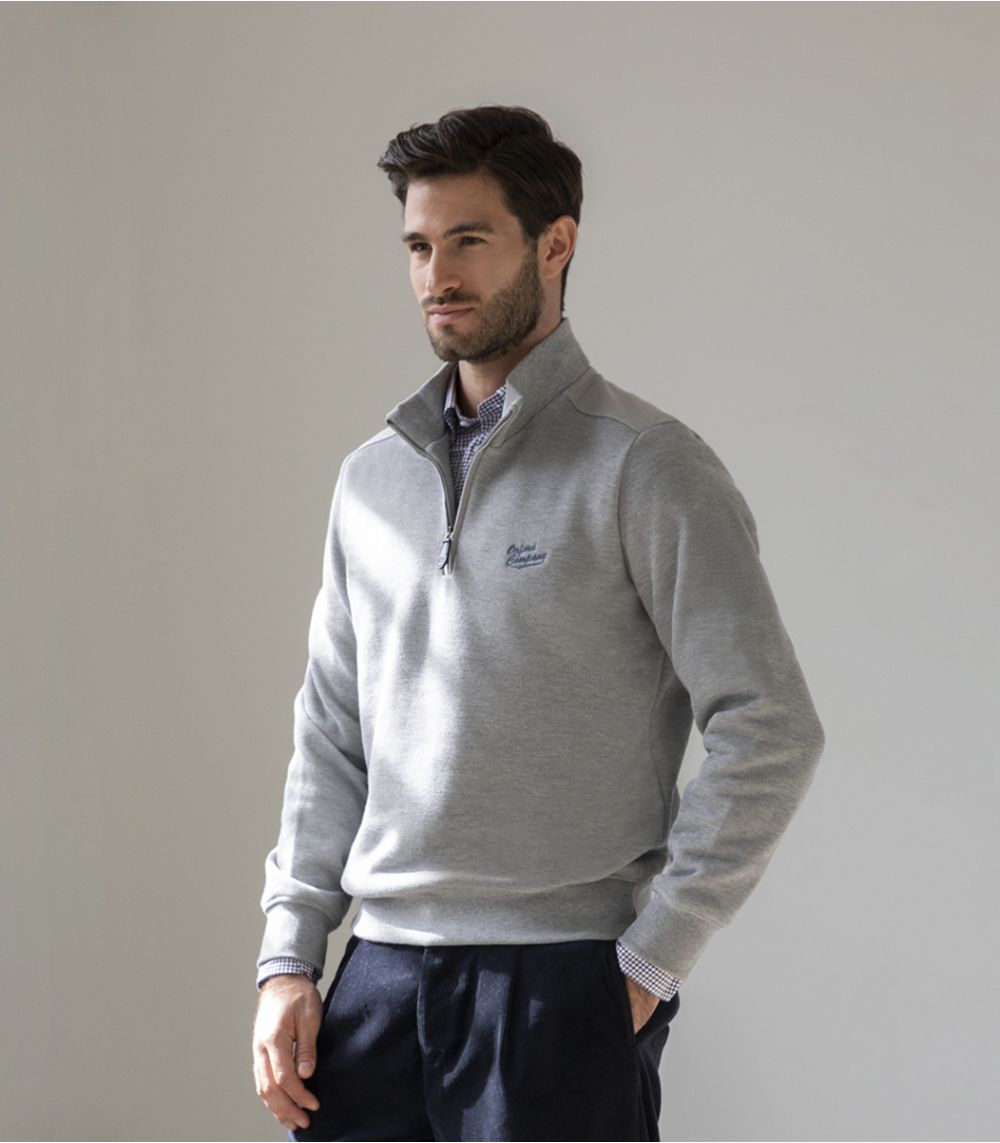 Φούτερ Regular Fit Γκρι