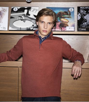 Polo Μακρύ Μανίκι Regular Fit Εκάι