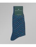 Men's Patterned Blue Indigo Socks