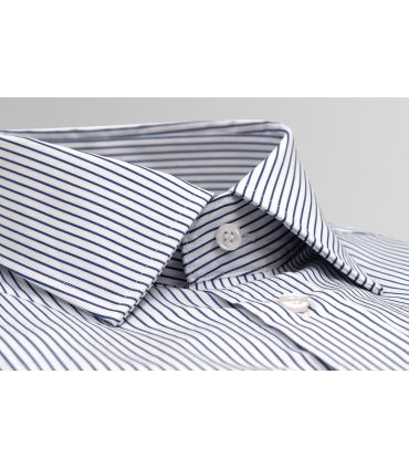 Classic Πουκάμισο Regular Fit Ριγέ Λευκό