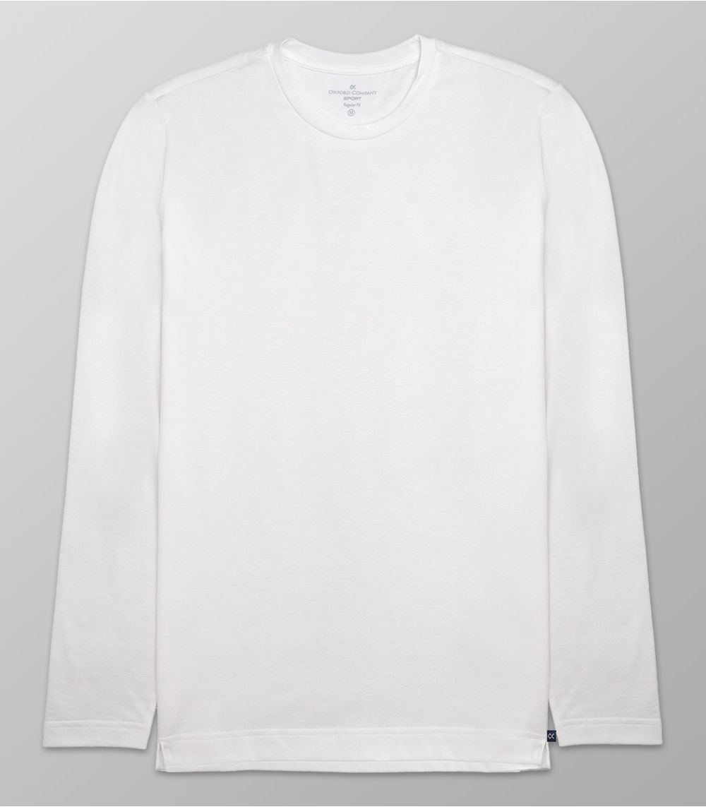 T-Shirt Μακρύ Μανίκι Regular Fit Λευκό