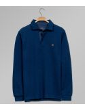 Polo Μακρύ Μανίκι Regular Fit Μπλε| Oxford Company eShop