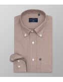 Outlet Sport Πουκάμισο Regular Fit Μπεζ Σκούρο 
