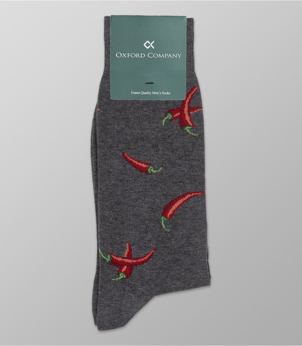 Outlet Men's Patterned Grey Socks