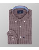 Sport Shirt Regular Fit Check Brown| Oxford Company eShop