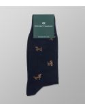 Κάλτσες Εμπριμέ Μπλε Σκούρο| Oxford Company eShop